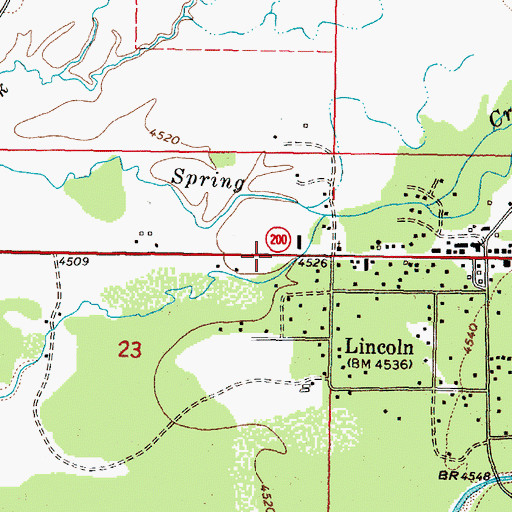 Topographic Map of 14N09W23ADB_01 Well, MT