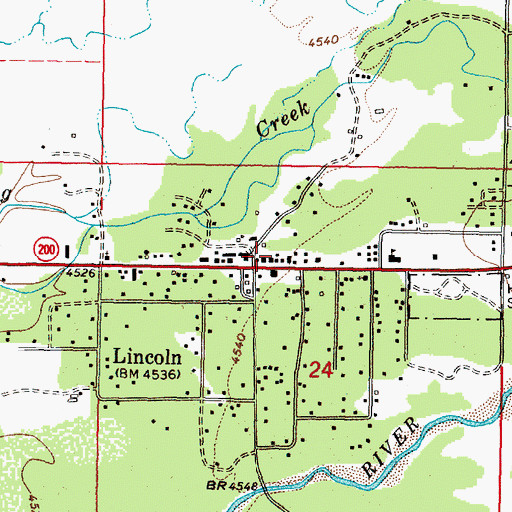Topographic Map of 14N09W24BAD_03 Well, MT