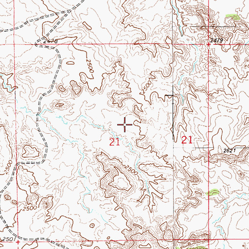 Topographic Map of 14N57E21AC__01 Well, MT