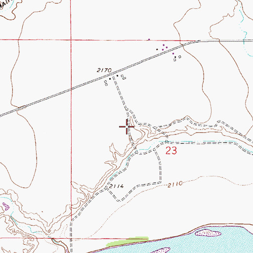 Topographic Map of 14N54E23BBD_01 Well, MT