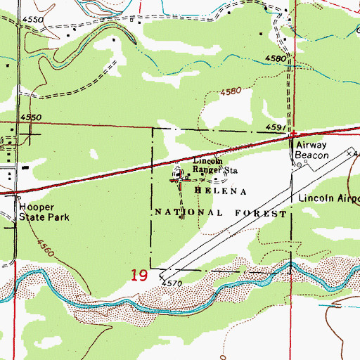 Topographic Map of 14N08W19ABD_01 Well, MT