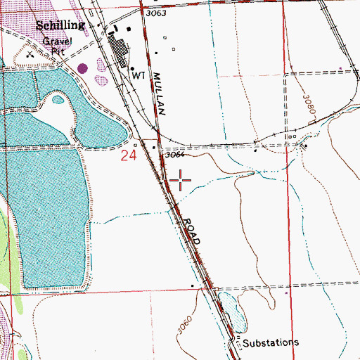 Topographic Map of 14N21W24DB__01 Well, MT
