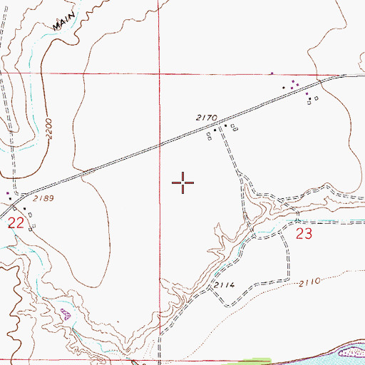 Topographic Map of 14N54E23BC__01 Well, MT