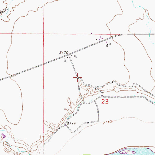 Topographic Map of 14N54E23BDC_01 Well, MT
