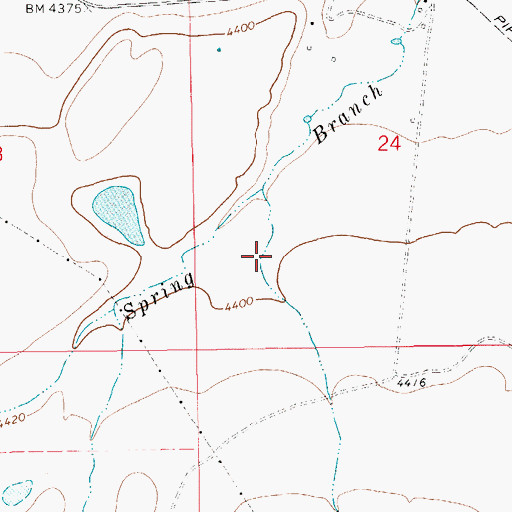 Topographic Map of 14N13E24CB__01 Spring, MT