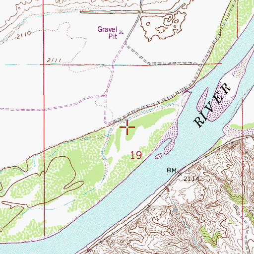 Topographic Map of 14N55E19BBD_01 Well, MT