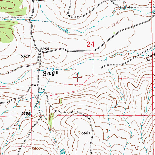 Topographic Map of 14N11E24CA__02 Spring, MT