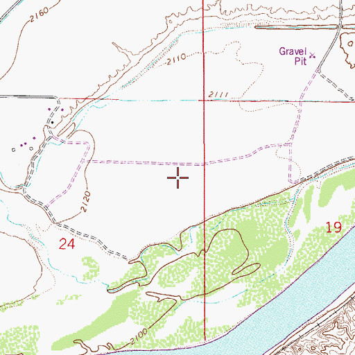Topographic Map of 14N54E24ABC_01 Well, MT