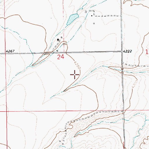 Topographic Map of 14N14E24DB__01 Spring, MT