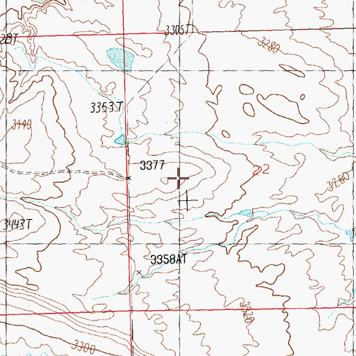 Topographic Map of 14N25E23DD__01 Well, MT
