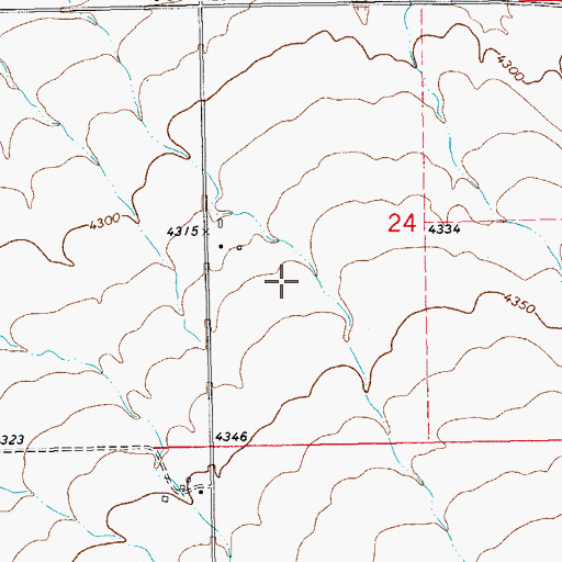 Topographic Map of 14N16E24CB__01 Well, MT