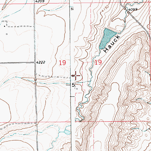 Topographic Map of 14N15E19CA__01 Well, MT