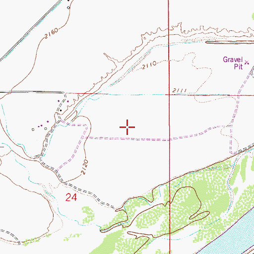 Topographic Map of 14N54E24AAB_01 Well, MT