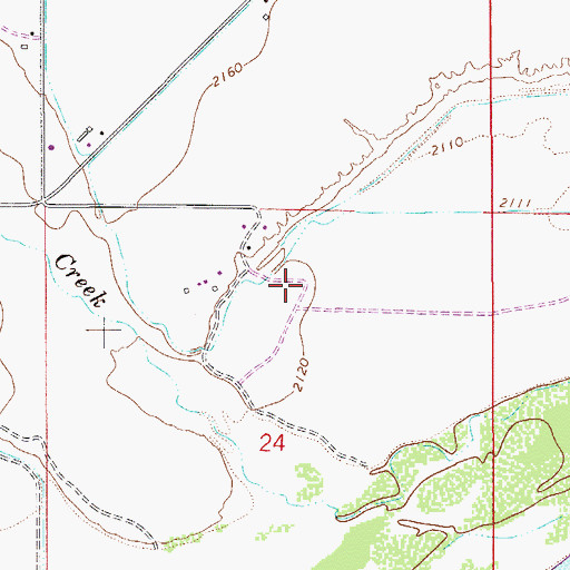 Topographic Map of 14N54E24ABB_01 Well, MT