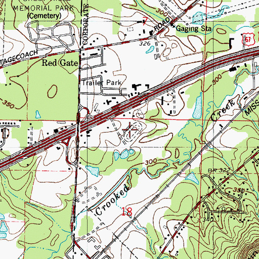 Topographic Map of Benton Speed Bowl, AR