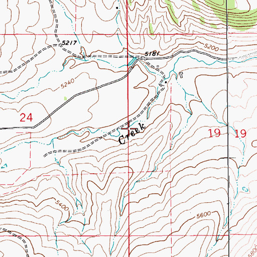 Topographic Map of 14N12E19BC__01 Well, MT