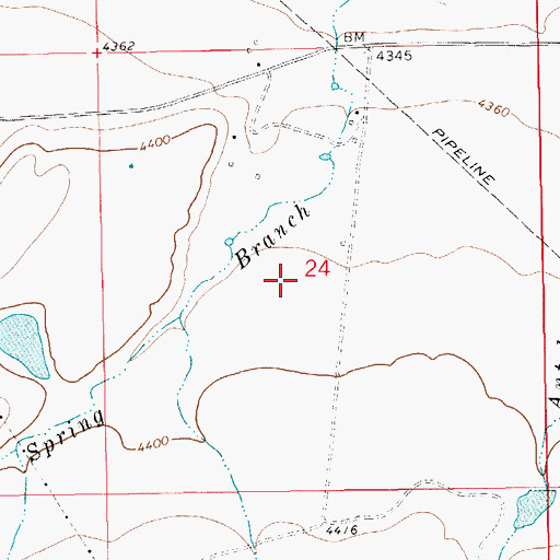 Topographic Map of 14N13E24BD__01 Well, MT