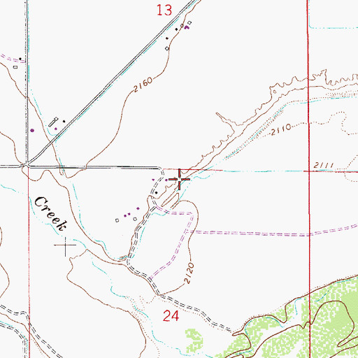 Topographic Map of 14N54E24AAC_01 Well, MT