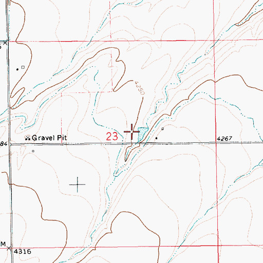 Topographic Map of 14N14E23AC__01 Well, MT
