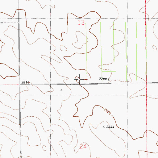 Topographic Map of 14N60E24BAA_01 Well, MT