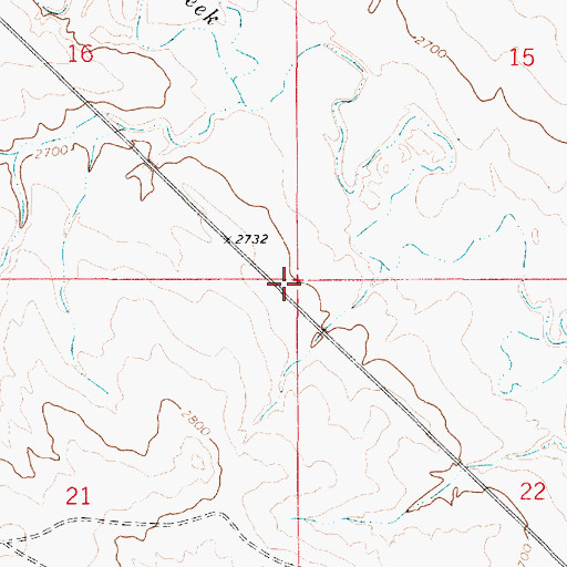 Topographic Map of 14N49E21AAAA01 Well, MT