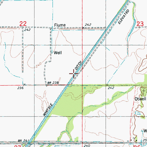 Topographic Map of Big Creek Lateral Number 1, AR