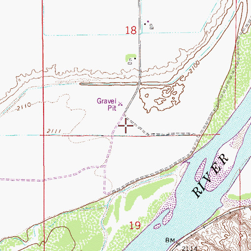 Topographic Map of 14N55E18CDA_01 Well, MT