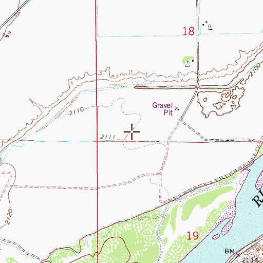 Topographic Map of 14N55E18CCC_04 Well, MT