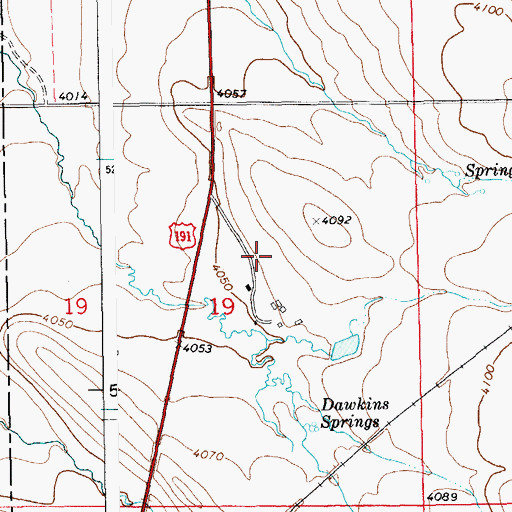 Topographic Map of 14N16E19AC__01 Well, MT