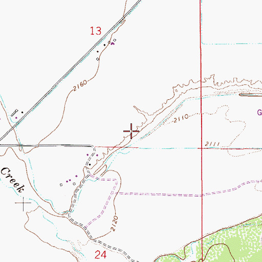 Topographic Map of 14N54E13DBD_01 Well, MT