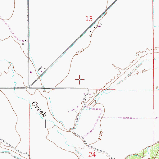 Topographic Map of 14N54E13CCA_01 Well, MT