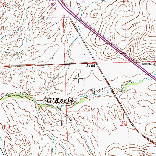 Topographic Map of 14N20W20BB__01 Well, MT