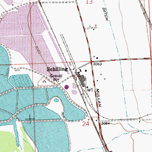 Topographic Map of 14N21W24BA__03 Well, MT