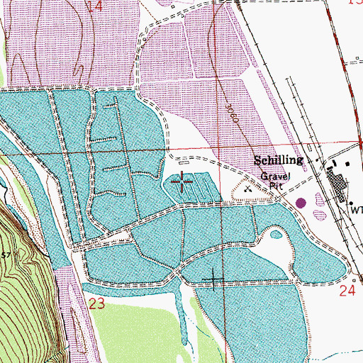 Topographic Map of 14N21W23AA__01 Well, MT