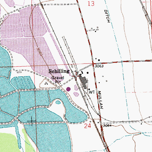 Topographic Map of 14N21W24BAAC01 Well, MT