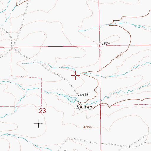 Topographic Map of 14N12E23AA__01 Well, MT