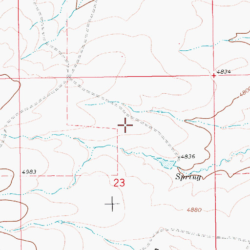 Topographic Map of 14N12E23AB__01 Well, MT