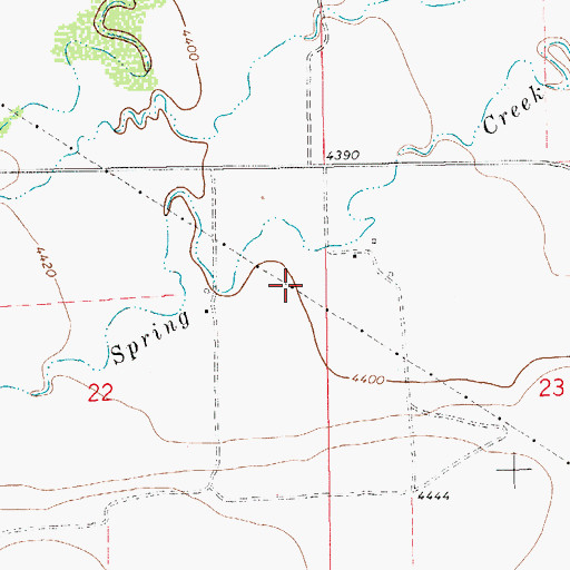 Topographic Map of 14N13E22AA__01 Spring, MT