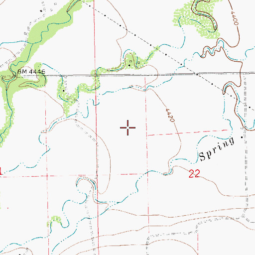 Topographic Map of 14N13E22BB__01 Spring, MT