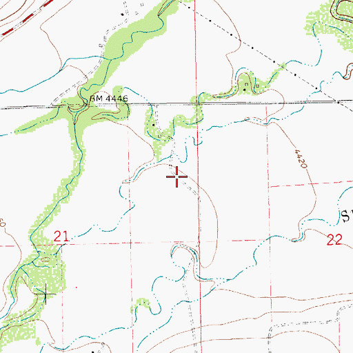 Topographic Map of 14N13E21AA__01 Well, MT