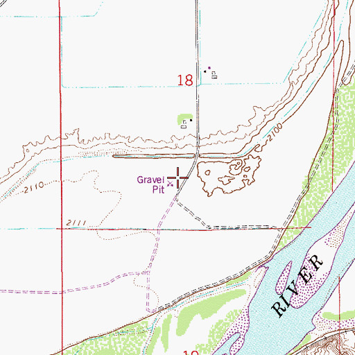 Topographic Map of 14N55E18CCD_01 Well, MT