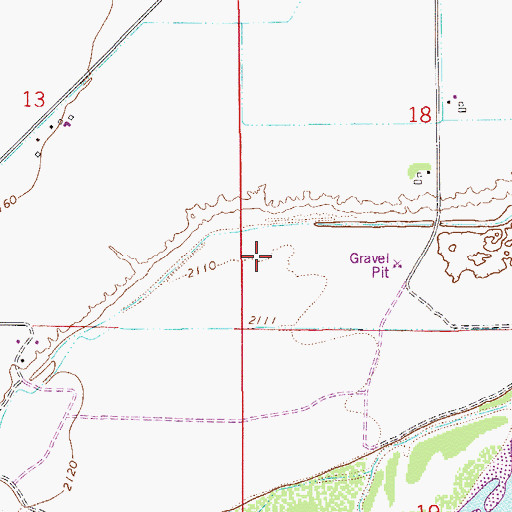 Topographic Map of 14N55E18CAA_01 Well, MT