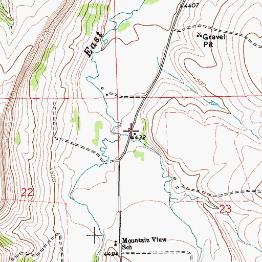 Topographic Map of 14N19E23BBA_01 Well, MT