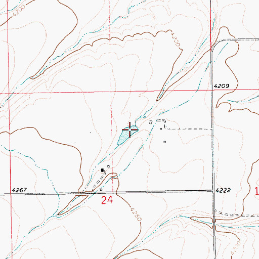 Topographic Map of 14N14E24AB__02 Well, MT