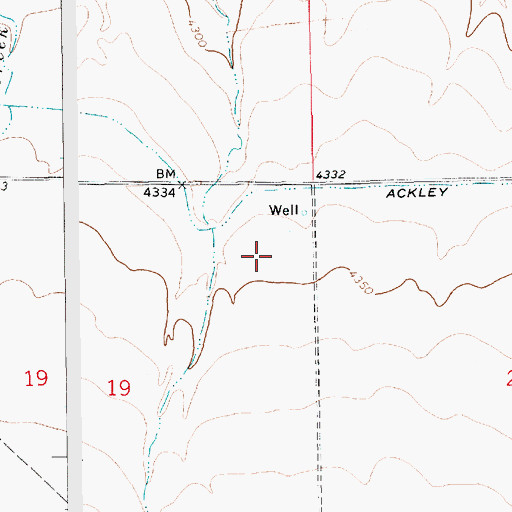 Topographic Map of 14N14E19AA__01 Well, MT
