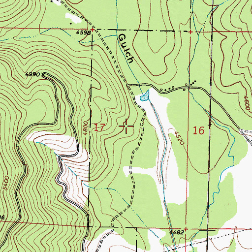 Topographic Map of 14N09W17ACDD01 Well, MT