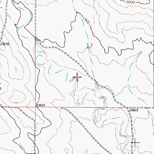 Topographic Map of 14N48E17CDAB01 Well, MT