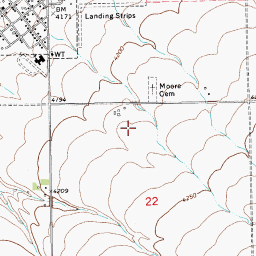 Topographic Map of 14N16E22BA__01 Well, MT