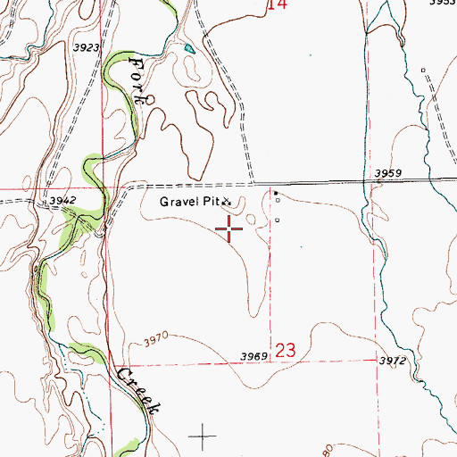 Topographic Map of 14N15E23BA__02 Well, MT