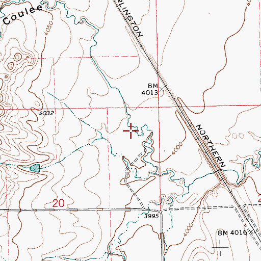 Topographic Map of 14N15E30AA__01 Well, MT